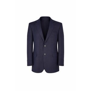 Jos A Bank 40R Blue 100% Wool Blazer Suit Coat Antiqued Brass Buttons *Read